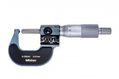 Mitutoyo 295-215 Series 295 Mechanical Micrometer With Spherical Face, 0 To 25 Mm, Metric