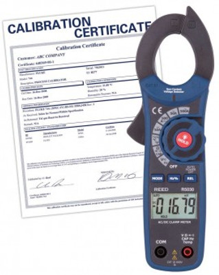 REED R5030 500A AC/DC Clamp Meter with Temperature and Non-Contact Voltage Detector, True RMS, includes Traceable Calibration Certificate REED R5030 500A AC/DC Clamp Meter with Temperature and Non-Contact Voltage Detector, True RMS, includes Traceable Calibration Certificate