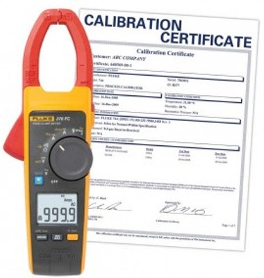 Fluke 376 FC-NIST True RMS AC/DC Clamp Meter with iFlex, includes Traceable Calibration Certificate Fluke 376 FC-NIST True RMS AC/DC Clamp Meter with iFlex, includes Traceable Calibration Certificate