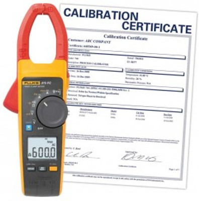 Fluke 375 FC True RMS AC/DC Clamp Meter,  includes Traceable Calibration Certificate