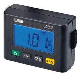 AEMC CA 6011 Point-to-Point Continuity Tester with large backlit display and automatic polarity reversal, 2000 counts