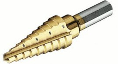 IDEAL Industries 35-512 Step Drill Bit, titanium nitride, 1/4 to 3/4"