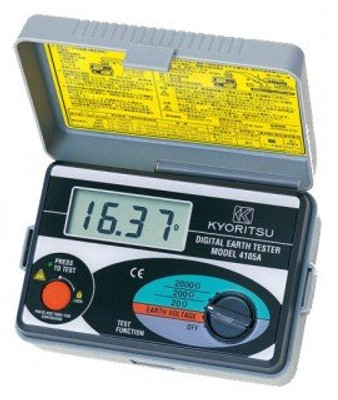 Kyoritsu 4105A Soft Case Ground Resistance Tester, Digital, 2000Ω Kyoritsu 4105A Soft Case Ground Resistance Tester, Digital, 2000Ω