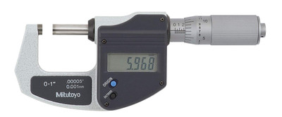 Mitutoyo 293-344 Coolant Proof Lcd Micrometer, Ratchet Thimble, 0-1"/0-25.4Mm Range, 0.00005"/0.001Mm Graduation, +/-0.00005" Accuracy, Without Spc Mitutoyo 293-344 Coolant Proof Lcd Micrometer, Ratchet Thimble, 0-1"/0-25.4Mm Range, 0.00005"/0.001Mm Graduation, +/-0.00005" Accuracy, Without Spc