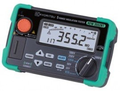 Kyoritsu 3552BT Digital Insulation Resistance Tester with Bluetooth, 6 ranges
