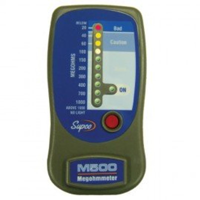 Supco M500 Megohmmeter Insulation Tester with LED display