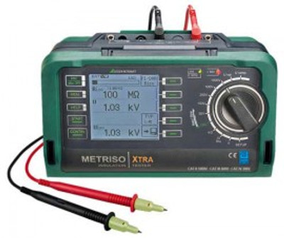 Gossen Metrawatt M550S METRISO XTRA Insulation Resistance Tester, 1,000 V, 10 kΩ to 1 tΩ