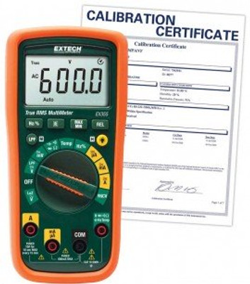 Extech EX355-NIST TRMS Multimeter with Temperature & NCV, 12 Functions, includes Traceable Calibration Certificate Extech EX355-NIST TRMS Multimeter with Temperature & NCV, 12 Functions, includes Traceable Calibration Certificate
