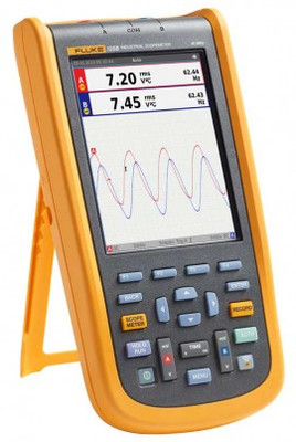 Fluke 125B/S Industrial ScopeMeter Hand-Held Oscilloscope with AC clamp and Fluke View software, 40 MHz