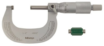 Mitutoyo 101-114 Mic, Outside, 1-2", 0.0001", Rs Mitutoyo 101-114 Mic, Outside, 1-2", 0.0001", Rs