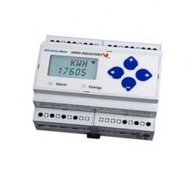 Veris E51H5 Single-Circuit Energy Meter, bidirectional DIN-mount, 2 pulse contact accumulator inputs