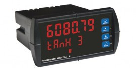 Precision Digital PD6080-7H5 ProVu Decimal Display Modbus Scanner with dual analog inputs, 2 relay/4 to 20 mA, SunBright