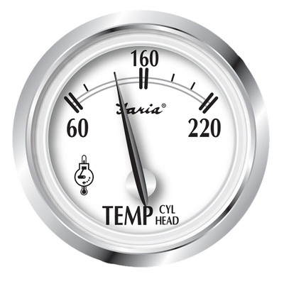 Faria Newport SS 2" Cylinder Head Temperature Gauge w/Sender - 60° to 220° F Faria Newport SS 2" Cylinder Head Temperature Gauge w/Sender - 60° to 220° F
