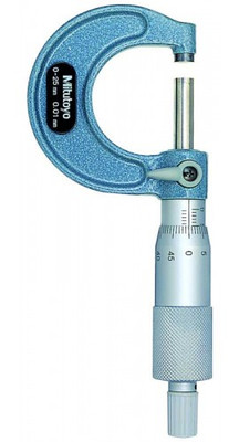 Mitutoyo 103-129 Outside Micrometer, Baked-Enamel Finish, Ratchet Stop, 0-25Mm Range, 0.001Mm Graduation, +/-0.002Mm Accuracy Mitutoyo 103-129 Outside Micrometer, Baked-Enamel Finish, Ratchet Stop, 0-25Mm Range, 0.001Mm Graduation, +/-0.002Mm Accuracy