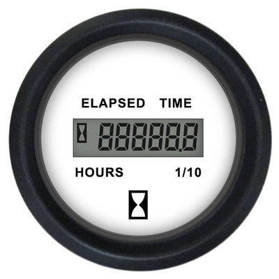 Faria Euro White 2" Hourmeter (Digital) Faria Euro White 2" Hourmeter (Digital)