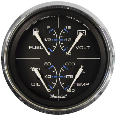 Faria Chesapeake Black 4" Multifunction Gauge Faria Chesapeake Black 4" Multifunction Gauge