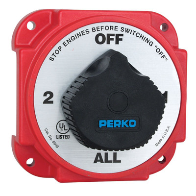 Perko Heavy Duty Battery Selector Switch w/Alternator Field Disconnect Perko Heavy Duty Battery Selector Switch w/Alternator Field Disconnect