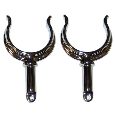 Perko Ribbed Type Rowlock Horns - Chrome Plated Zinc - Pair Perko Ribbed Type Rowlock Horns - Chrome Plated Zinc - Pair