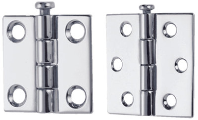 Perko 1293DP5CHR 2-1/2 x 2 Rem Pin Hinges, 6 Hole #8 Fastener, 1 pr.