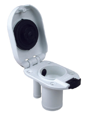 Perko 1319DPGWHT White Plastic Gas Fill & Tank Vent w/Straight Neck