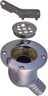 Perko 0142001CHR Chrome Cockpit Scupper, 1"