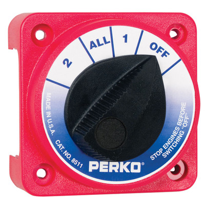 Perko Compact Medium Duty Battery Selector Switch w/o Key Lock Perko Compact Medium Duty Battery Selector Switch w/o Key Lock