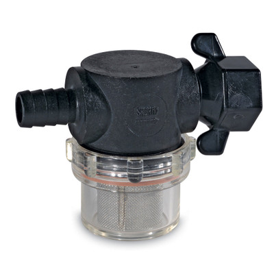 Shurflo by Pentair Swivel Nut Strainer - 1/2" Barb Inlet - Clear Bowl Shurflo by Pentair Swivel Nut Strainer - 1/2" Barb Inlet - Clear Bowl
