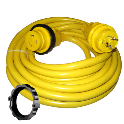 Marinco 30 Amp Power Cord Plus Cordset - 35' - Yellow Marinco 30 Amp Power Cord Plus Cordset - 35' - Yellow