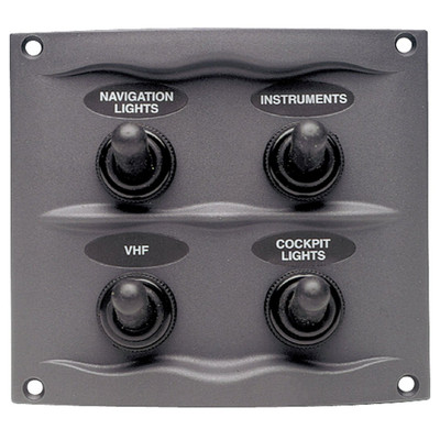 Marinco Splash Proof Panel - 4 Way - Grey Marinco Splash Proof Panel - 4 Way - Grey