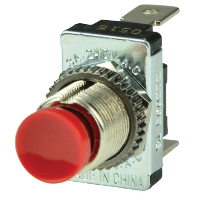 BEP Red SPST Momentary Contact Switch - OFF/(ON) BEP Red SPST Momentary Contact Switch - OFF/(ON)