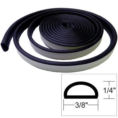 TACO Weather Seal - 10'L x ¼"H x ?"W - Black TACO Weather Seal - 10'L x ¼"H x ?"W - Black