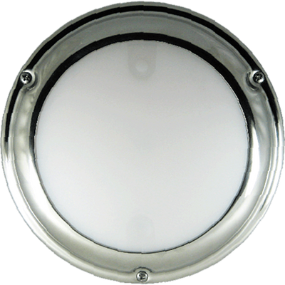 Lumitec TouchDome - Dome Light - Polished SS Finish - 2-Color White/Blue Dimming