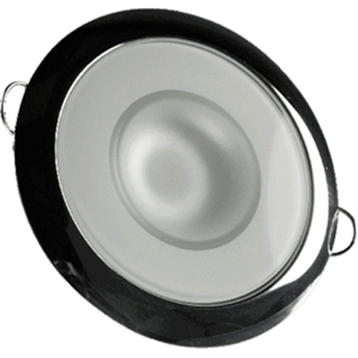 Lumitec Mirage - Flush Mount Down Light - Glass Finish/Polished SS Bezel - Warm White Dimming