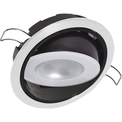 Lumitec Mirage Positionable Down Light - Spectrum RGBW Dimming - White Bezel