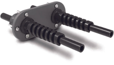 Seastar HO7205 Dometic HO7205 Field Install Bulkhead Fitting Kit, Dual Hose, Black Plastic