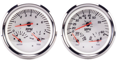 Seastar 21000P Sierra 21000P White Series Multi-Function Gauge Kit, Mercury / Yamaha