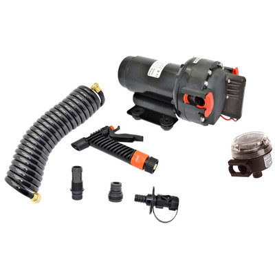 Johnson Pump 5.2 GPM Aqua Jet Washdown Pump Kit w/Hose - 24V Johnson Pump 5.2 GPM Aqua Jet Washdown Pump Kit w/Hose - 24V