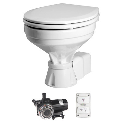 Johnson Pump Aqua T Toilet Silent Electric Comfort - 12V w/Pump Johnson Pump Aqua T Toilet Silent Electric Comfort - 12V w/Pump