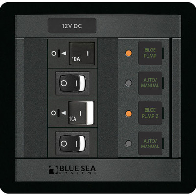 Blue Sea 1522 360 Panel Dual Bilge Pump Control Blue Sea 1522 360 Panel Dual Bilge Pump Control