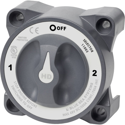 Blue Sea 11003 HD-Series Battery Switch w/Alternator Field Disconnect - 3-Position Blue Sea 11003 HD-Series Battery Switch w/Alternator Field Disconnect - 3-Position