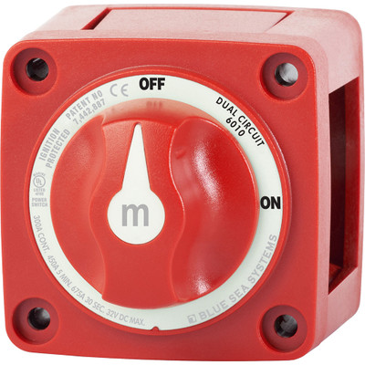 Blue Sea 6010 m-Series (Mini) Battery Switch Dual Circuit Blue Sea 6010 m-Series (Mini) Battery Switch Dual Circuit
