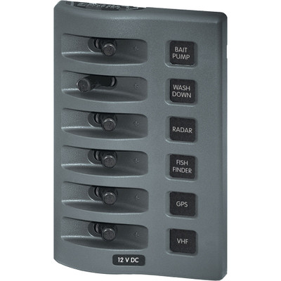 Blue Sea 4307 WeatherDeck® 12V DC Waterproof Switch Panel - 6 Position Blue Sea 4307 WeatherDeck® 12V DC Waterproof Switch Panel - 6 Position
