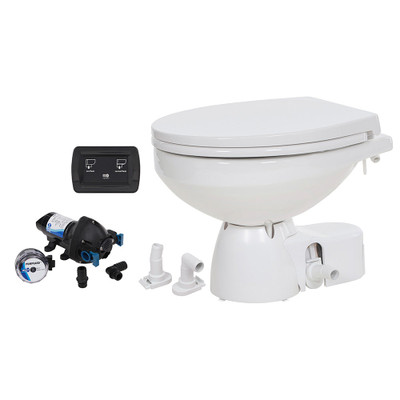 Jabsco Quiet Flush E2 Raw Water Toilet Regular Bowl - 12V Soft Close Lid Jabsco Quiet Flush E2 Raw Water Toilet Regular Bowl - 12V Soft Close Lid