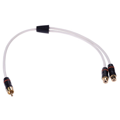 FUSION Performance RCA Cable Splitter - 1 Male to 2 Female - .9' FUSION Performance RCA Cable Splitter - 1 Male to 2 Female - .9'