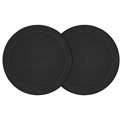 FUSION FM-F77RB FM Series 7.7" Flush Mount Round Marine Speakers - Black Grill - 200W