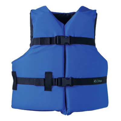 Onyx Nylon General Purpose Life Jacket - Youth 50-90lbs - Blue Onyx Nylon General Purpose Life Jacket - Youth 50-90lbs - Blue