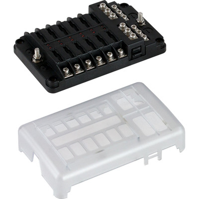 Sea-Dog Blade Style LED Indicator Fuse Block w/Negative Bus Bar - 12 Circuit Sea-Dog Blade Style LED Indicator Fuse Block w/Negative Bus Bar - 12 Circuit