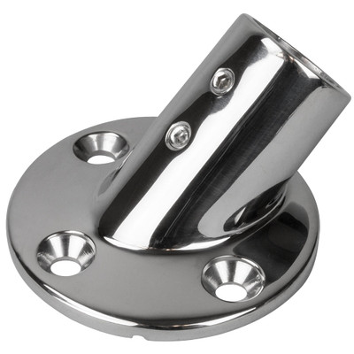 Sea-Dog Rail Base Fitting 2-3/4" Round Base 45° 316 Stainless Steel - 1" OD Sea-Dog Rail Base Fitting 2-3/4" Round Base 45° 316 Stainless Steel - 1" OD