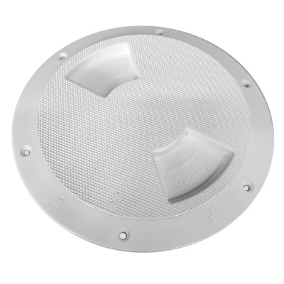 Sea-Dog Textured Quarter Turn Deck Plate - White - 8" Sea-Dog Textured Quarter Turn Deck Plate - White - 8"