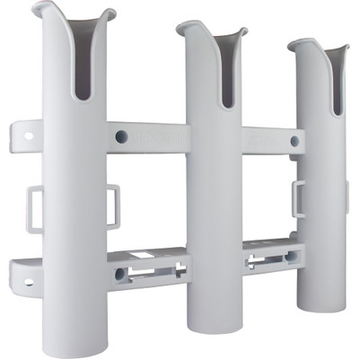 Sea-Dog Triple Threat Three Pole Rod Holder - White Sea-Dog Triple Threat Three Pole Rod Holder - White